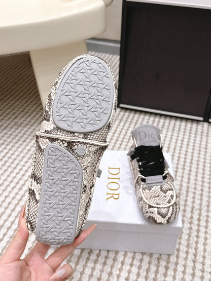 Dior Roadie Sneaker Black Light Grey Python Leather 661982
