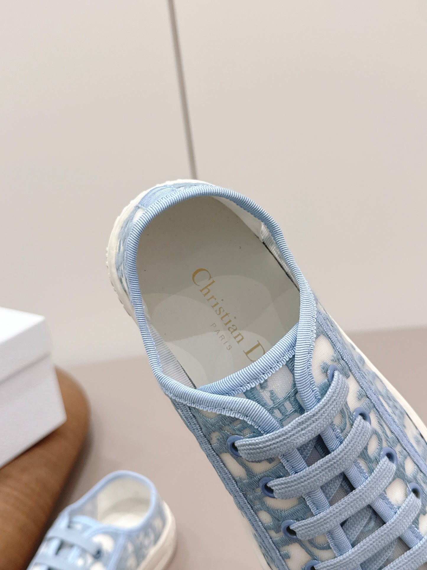 CD Walk'n'Dior Sneaker White Light Blue Cotton Mesh 739319