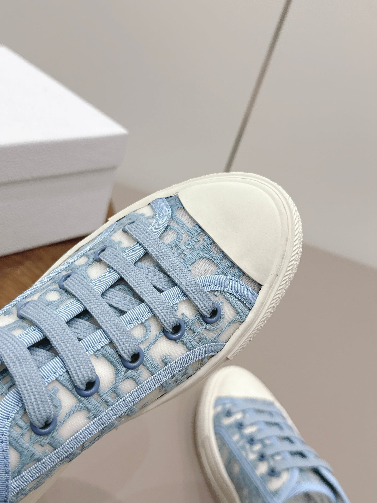 CD Walk'n'Dior Sneaker White Light Blue Cotton Mesh 739319