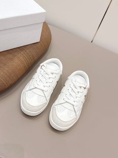 CD Dior Gold Star Mule White Suede Leather 739313