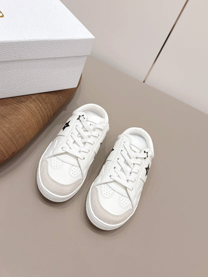 CD Dior Black Star Mule White Suede Leather 739311