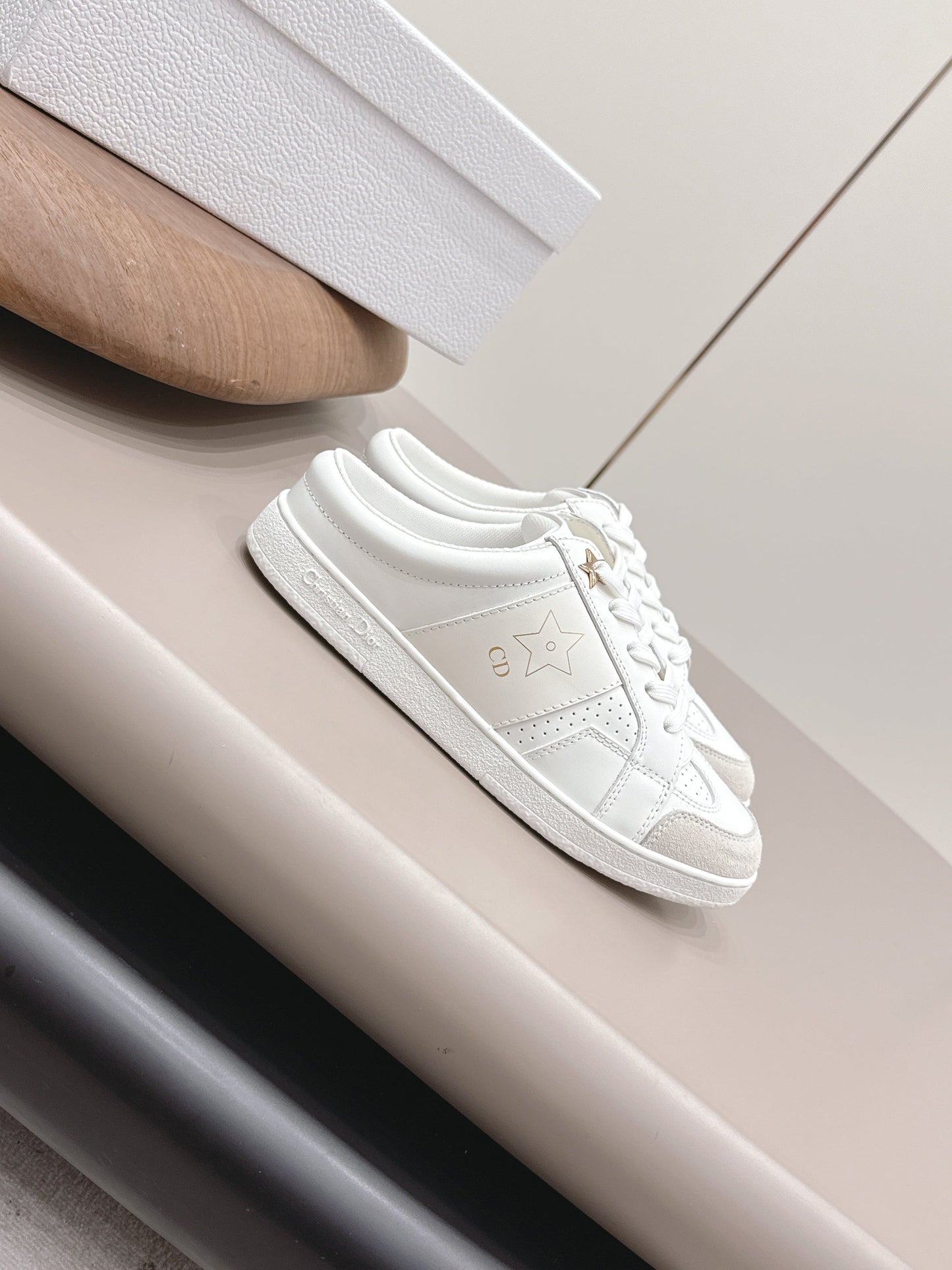 CD Dior Mule Full White Suede Leather 739312