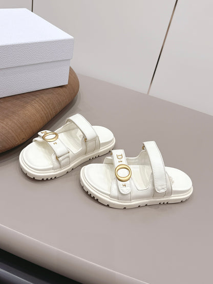 CD 26A Sandal Sheepskin Gold Buckle