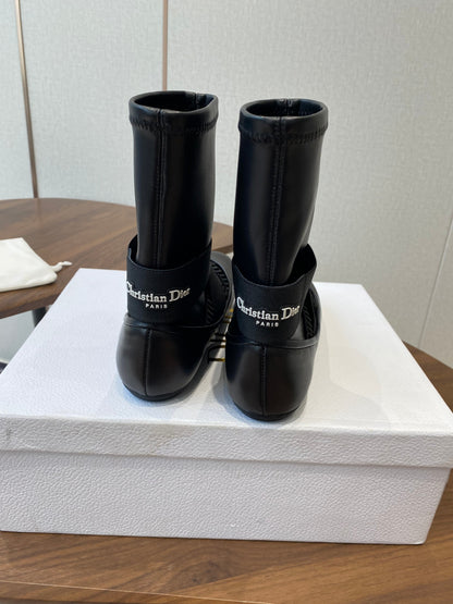 CD Ballet Stretch Boots Black Sheepskin 431503