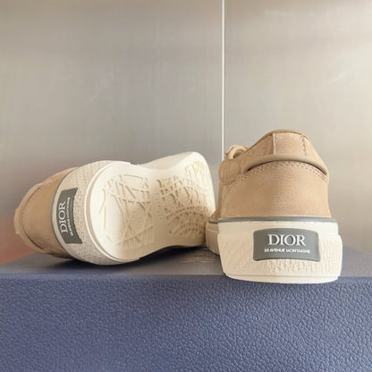 CD 26 B33 Platform Sneakers Light Brown Monogram Cowhide 609189