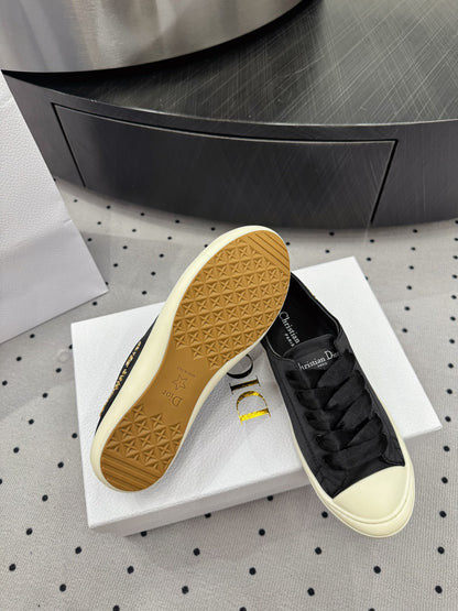 Dior Lucky Sneaker Black Satin  618071