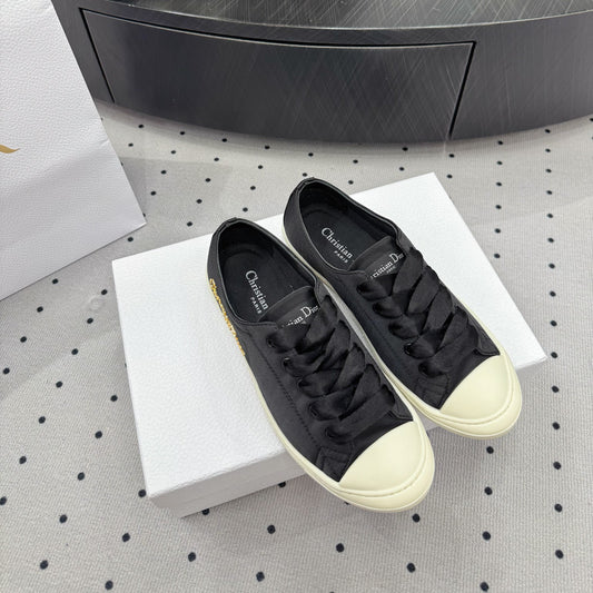 Dior Lucky Sneaker Black Satin  618071