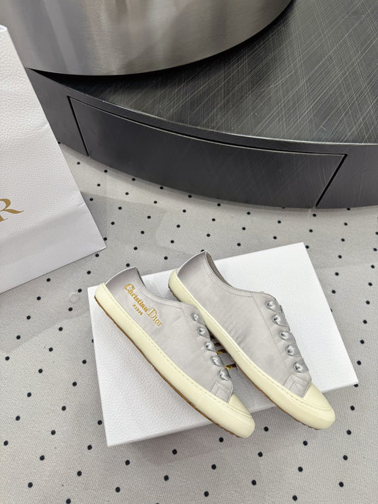 Dior Lucky Sneaker Grey Satin 618073