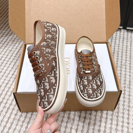 CD Saltwind Sneaker Brown Oblique Jacquard Cotton 632434