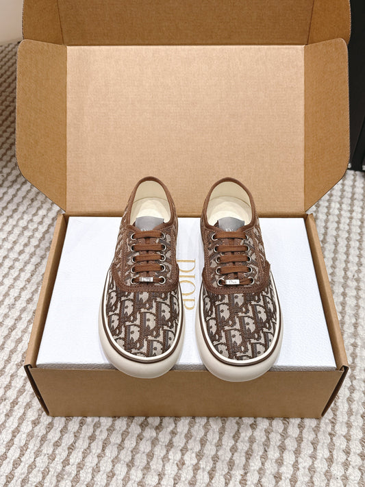CD Saltwind Sneaker Brown Oblique Jacquard Cotton 632434