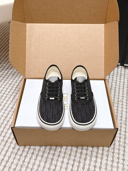 CD Saltwind Sneaker Black Oblique Jacquard Cotton 632435