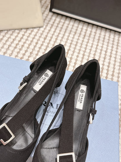 PRA 2026S High Heel Pump 45 Black Canvas 658334
