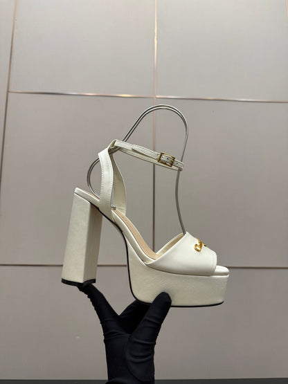 CD 26s High Heel Sandals 120mm White Satin
