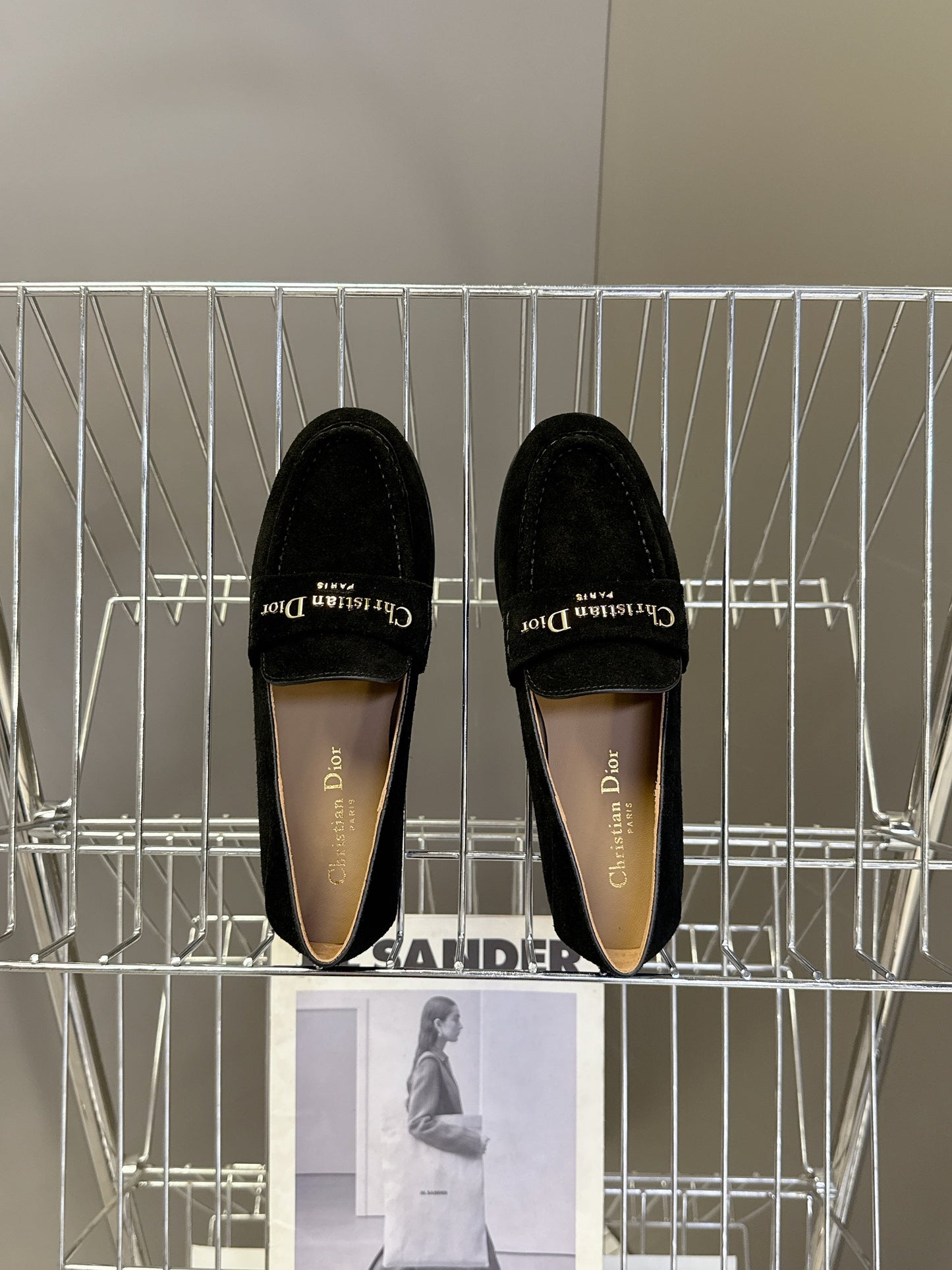 CD  Boy Loafer Rope 5m Black Suede Calfskin  492541