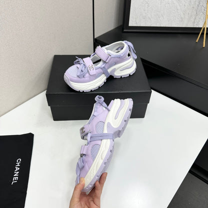 Chanel 2026 Premium Casual Sneakers 55mm Mesh Calfskin 894895