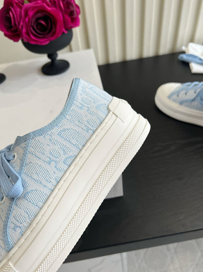 CD Dioriviera Walk'n'Dior Sneaker Blue White Cotton 851246