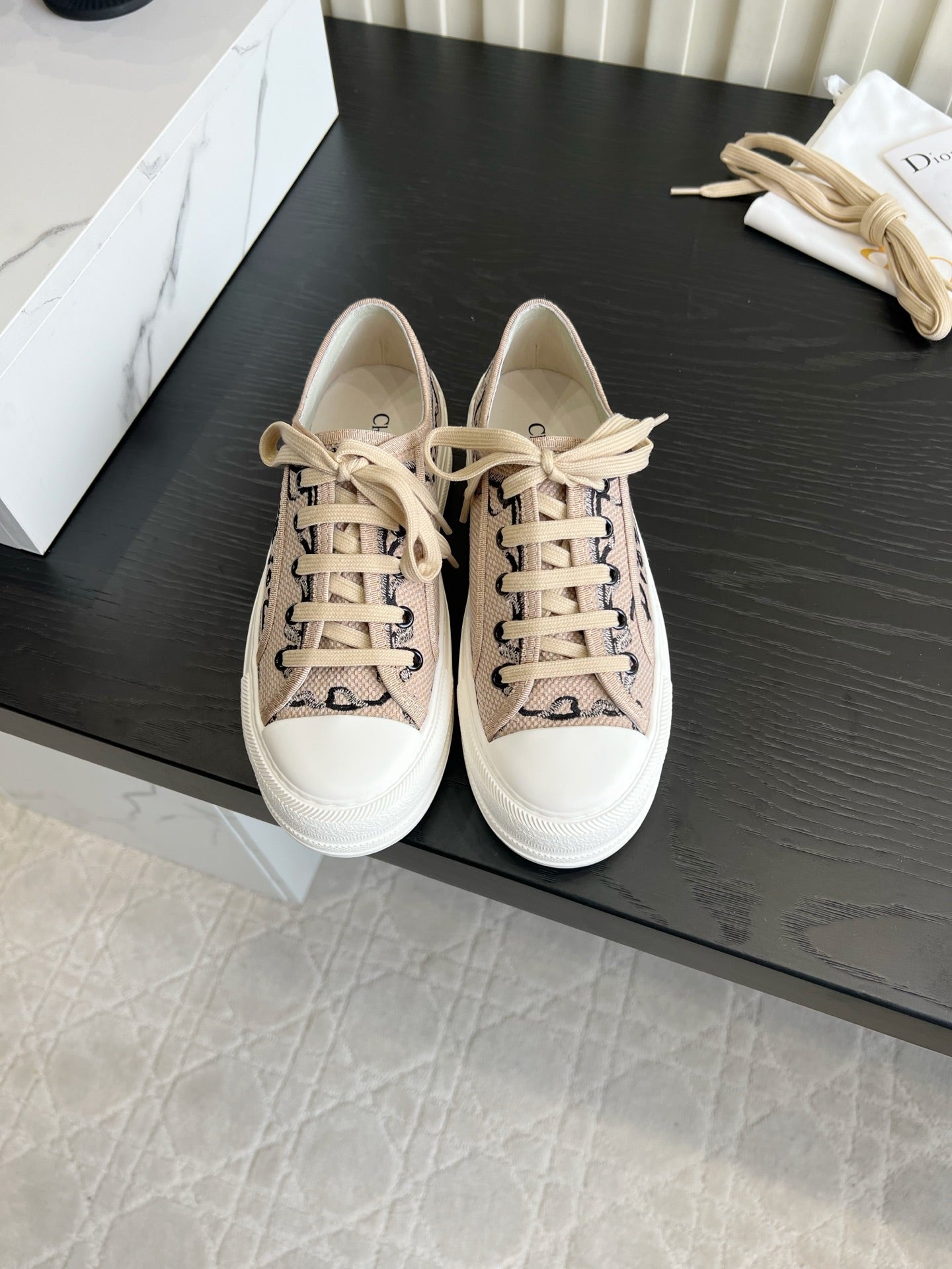 CD Dioriviera Walk'n'Dior Sneaker Beige Cotton 851250