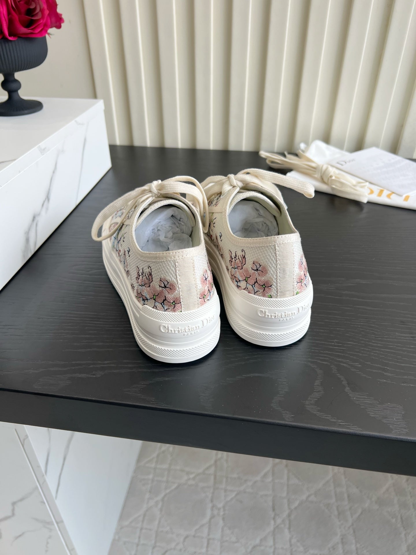 CD Dioriviera Walk'n'Dior Sneaker Cream Cotton 851251