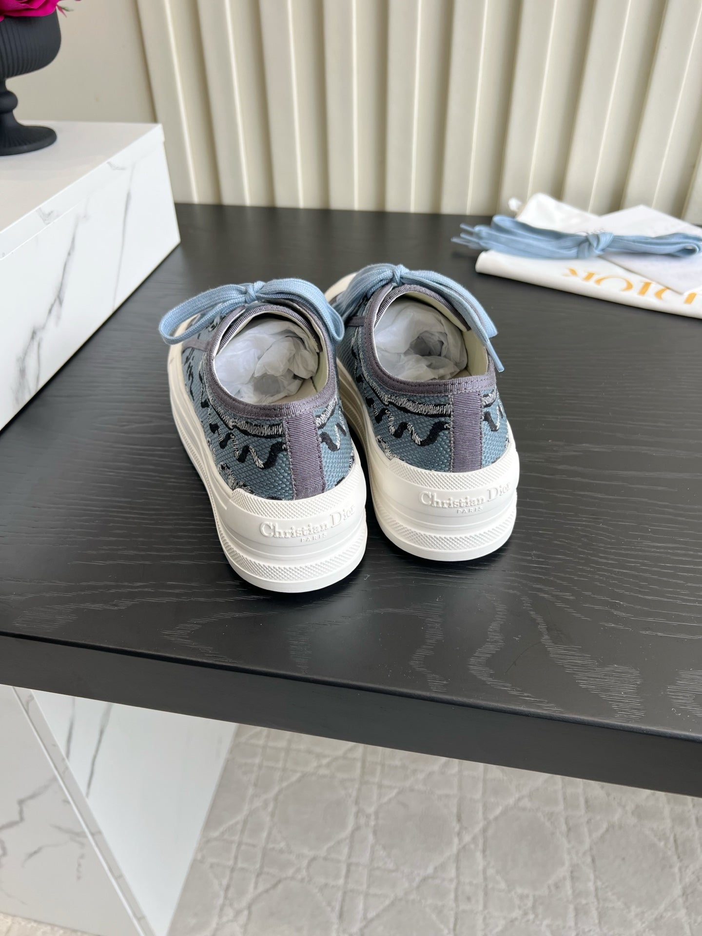 CD Dioriviera Walk'n'Dior Sneaker Blue Cotton 851252