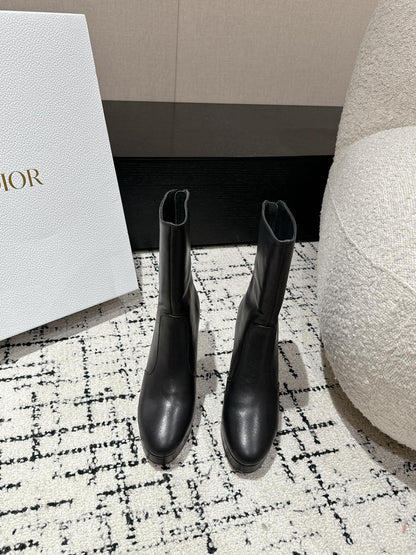 CD Ankle Boots 100mm Black Lambskin