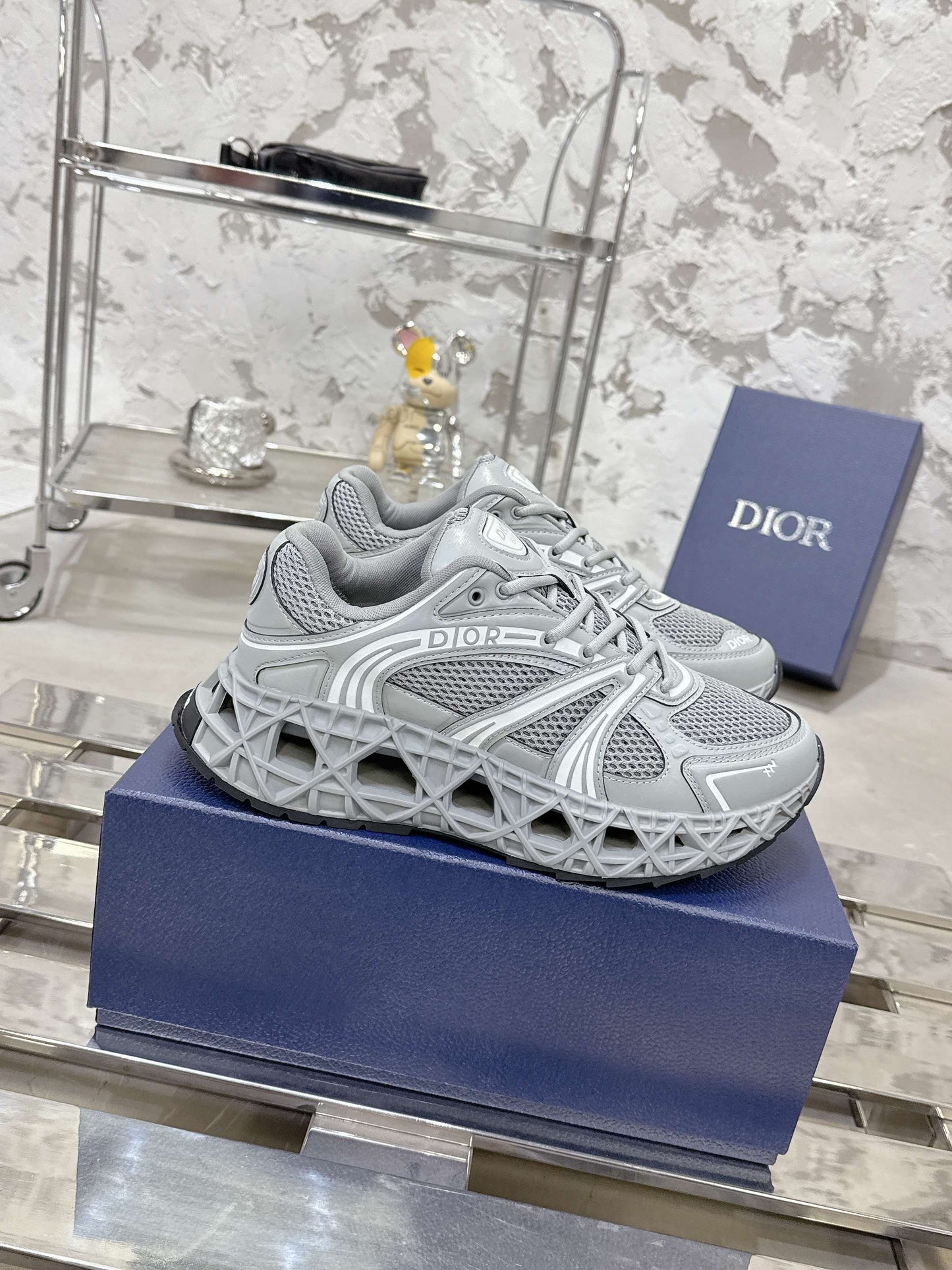 CD 26s Sneaker Light Grey Mesh Suede 905043