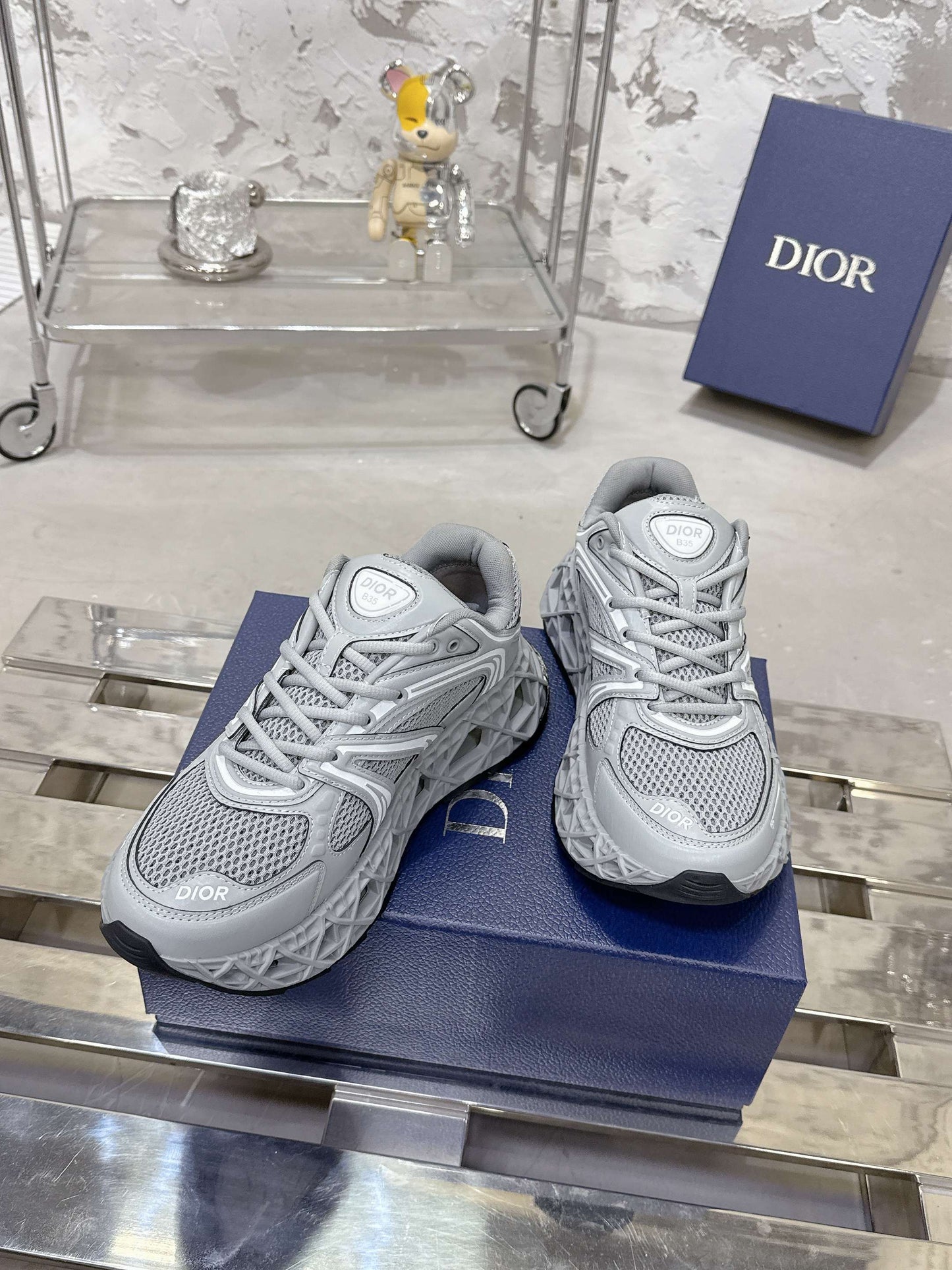 CD 26s Sneaker Light Grey Mesh Suede 905043