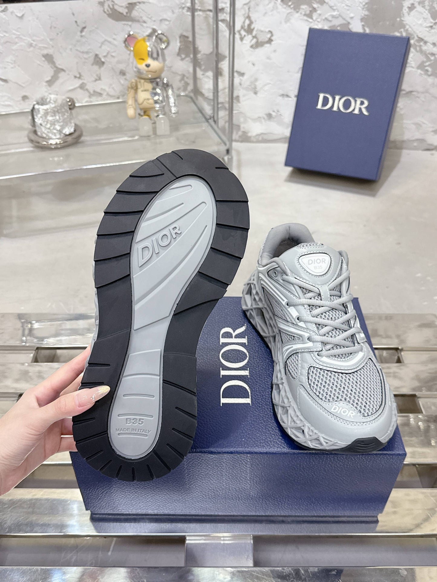 CD 26s Sneaker Light Grey Mesh Suede 905043