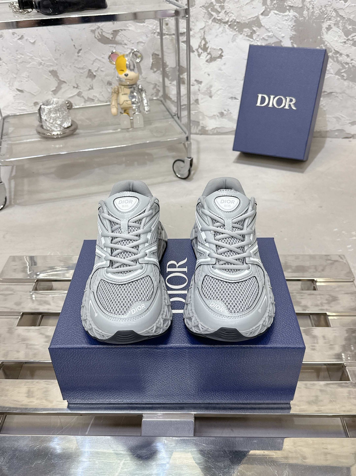 CD 26s Sneaker Light Grey Mesh Suede 905043
