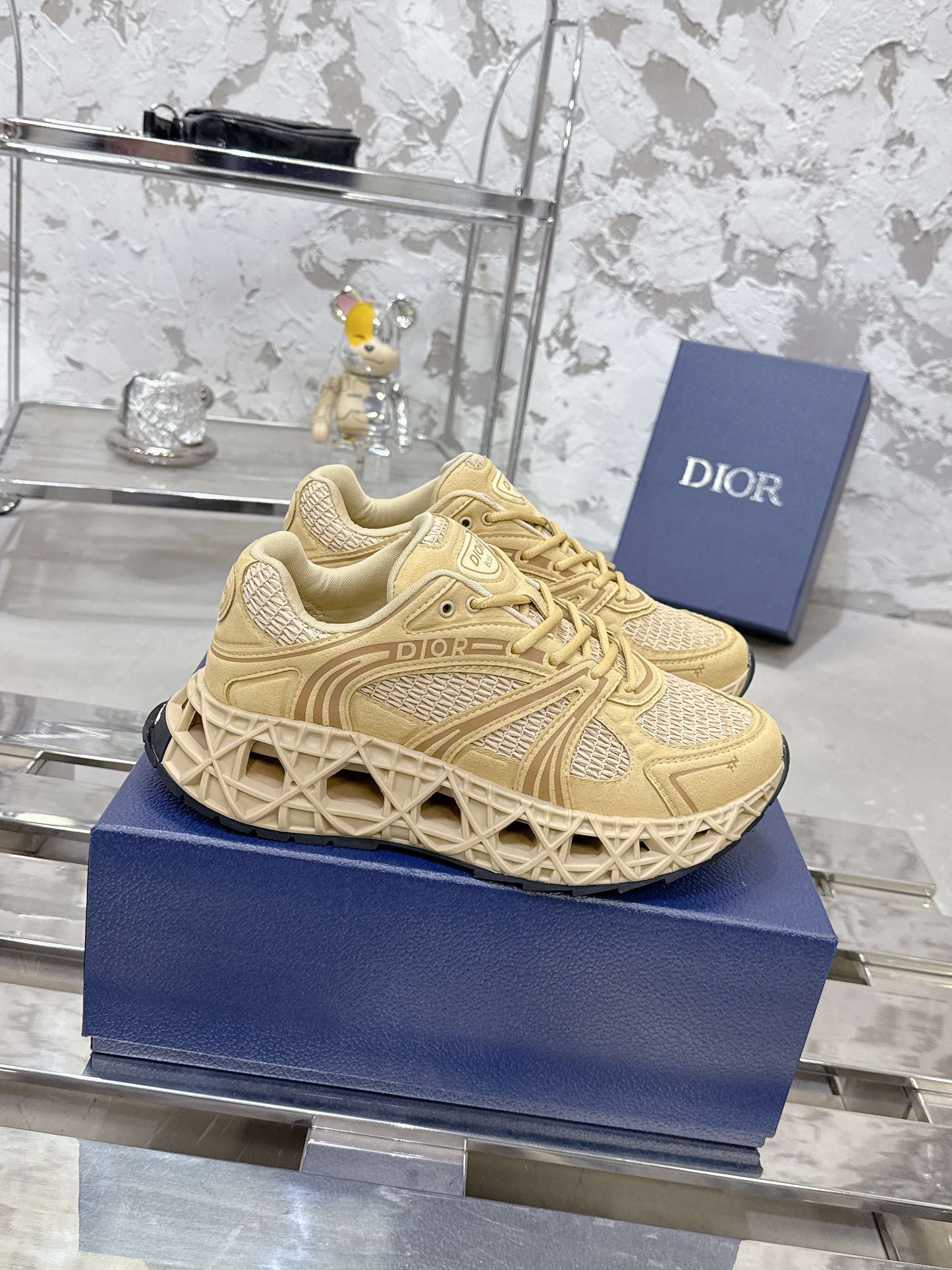 CD 26s Sneaker Beige Mesh Suede 905044