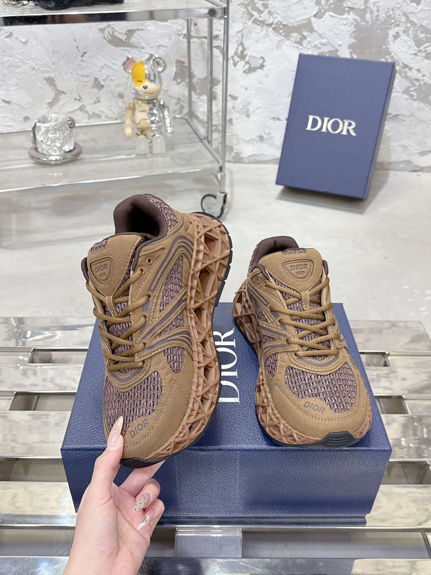CD 26s Sneaker Brown Mesh Suede 905045