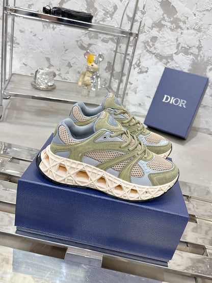 CD 26s Sneaker Olive Taupe Mesh Suede 905049