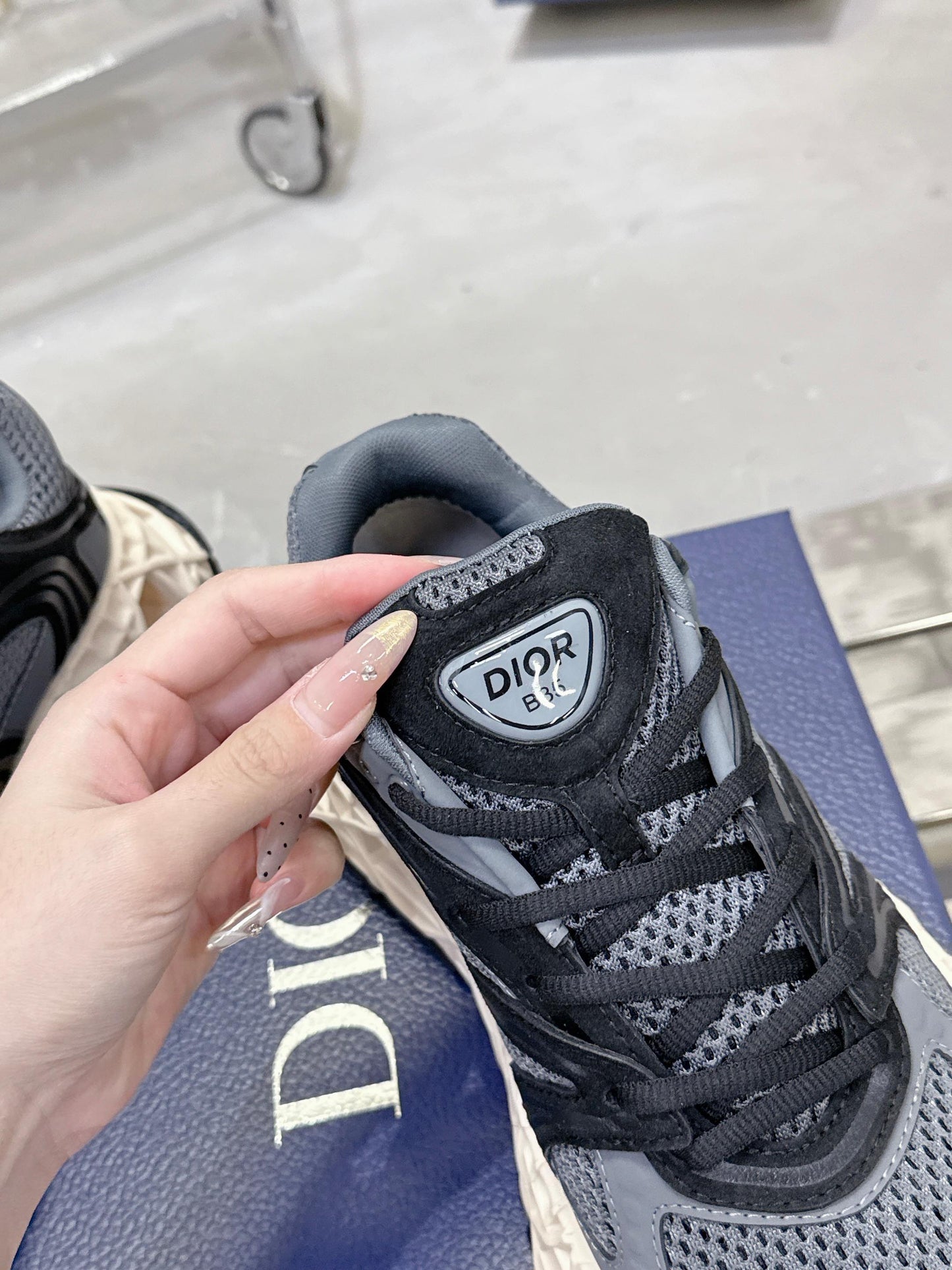 CD 26s Sneaker Grey Black Mesh Suede 905050