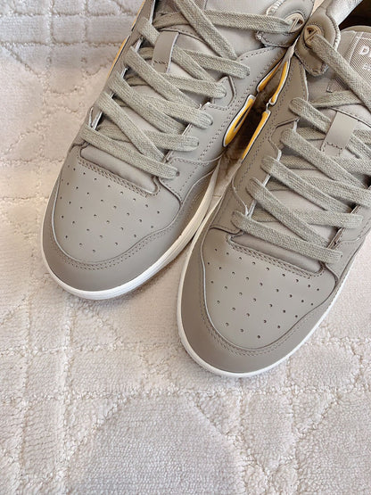CD AND STONE ISLAND B57 Low-Top Sneaker – Limited And Numbered Edition Brown Gray Mix Orange Calfskin