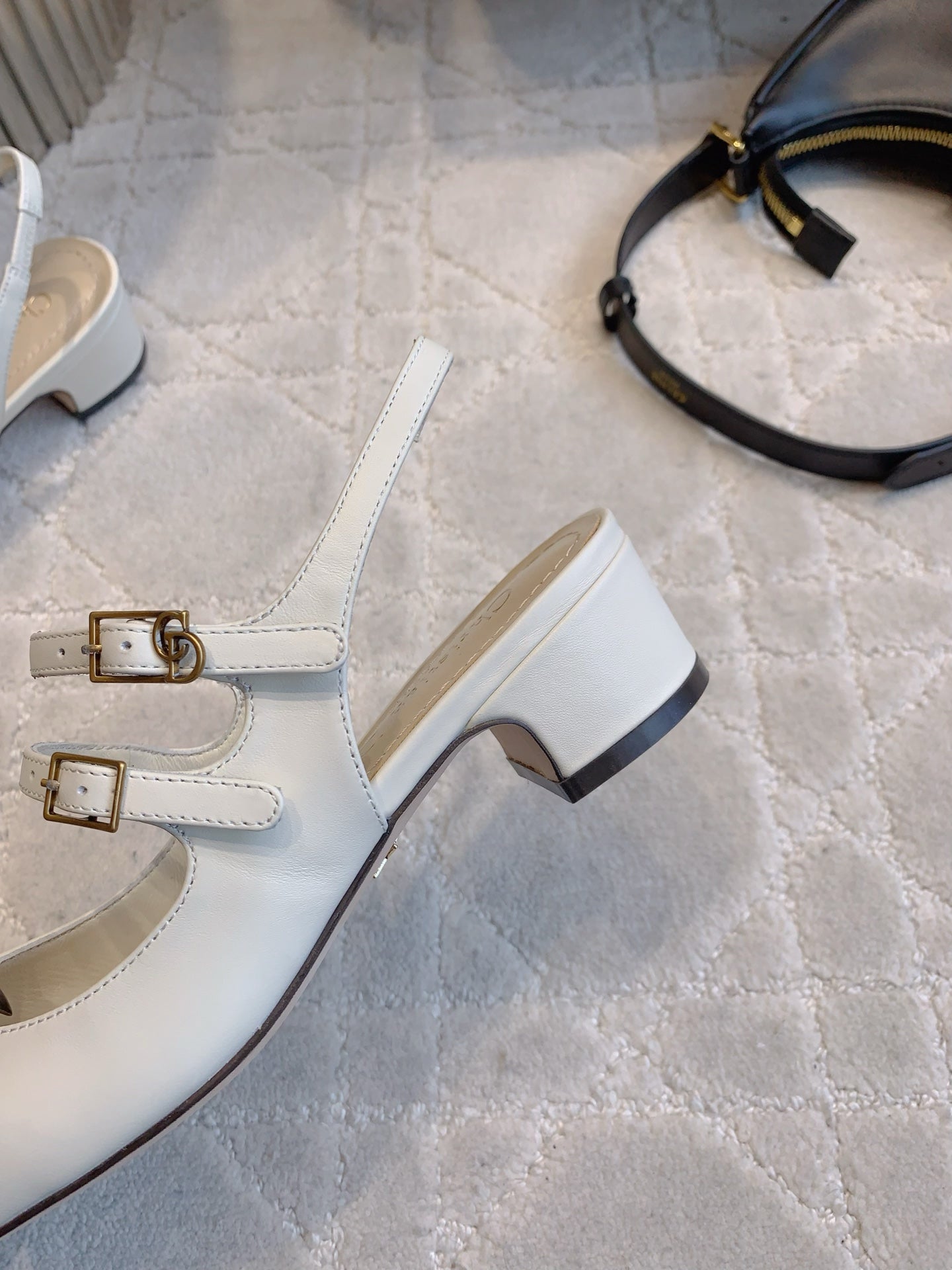 CD Chérie Slingback Pump 5cm White Leather 615468