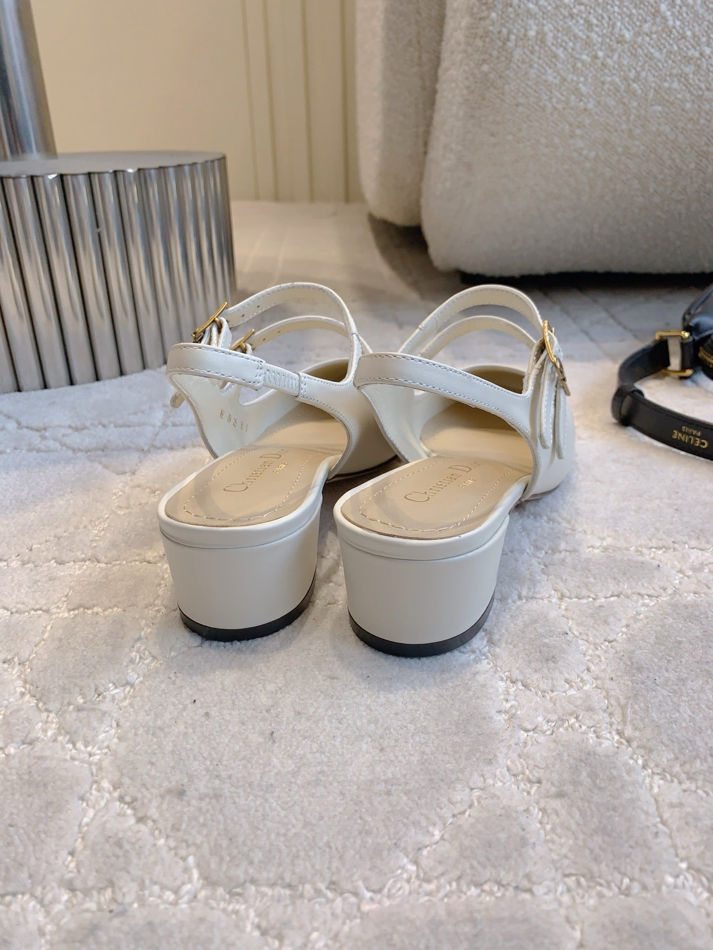 CD Chérie Slingback Pump 5cm White Leather 615468