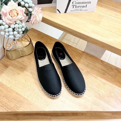CD Paradise Espadrilles Black Grain Cowhide 692263