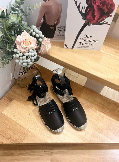 CD FW26 Sandals Black Sheepskin 692256