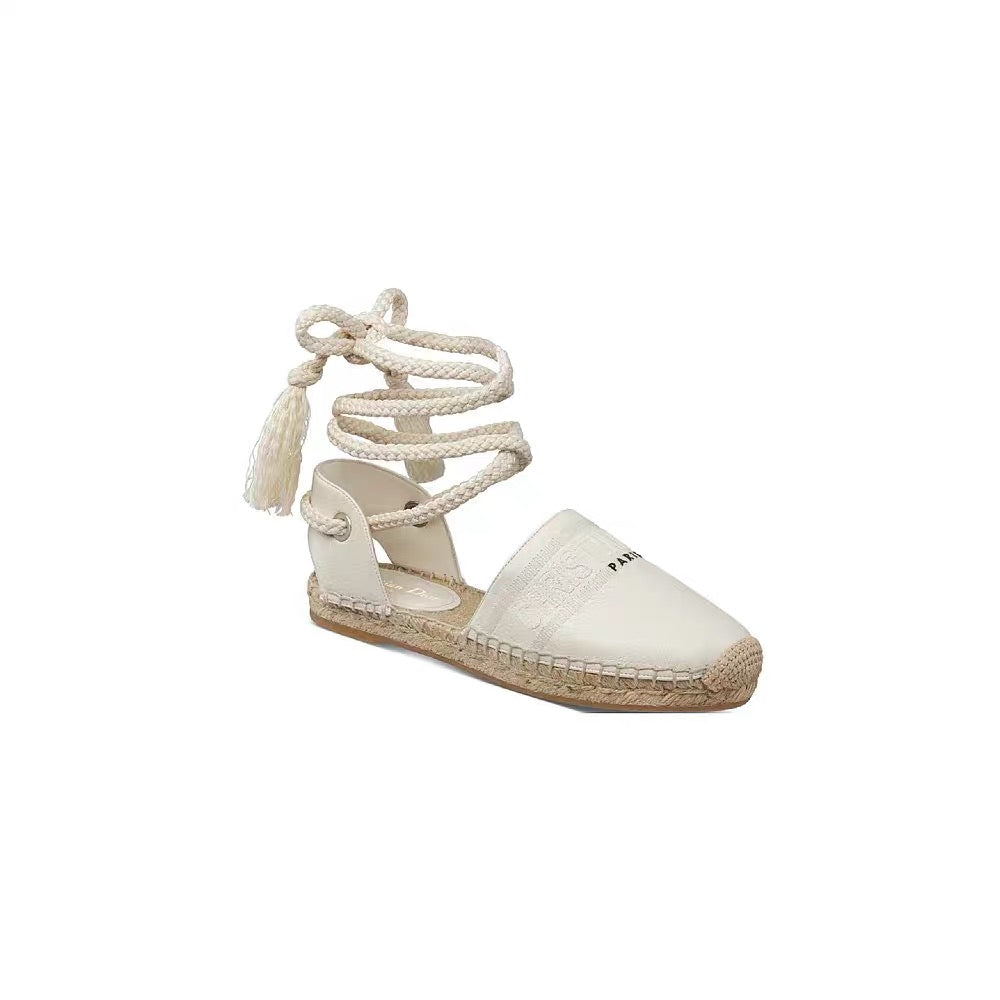 CD FW26 Espadrilles Ivory Sheepskin 692261