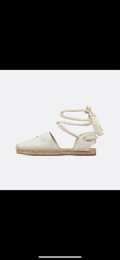 CD FW26 Espadrilles Ivory Sheepskin 692261