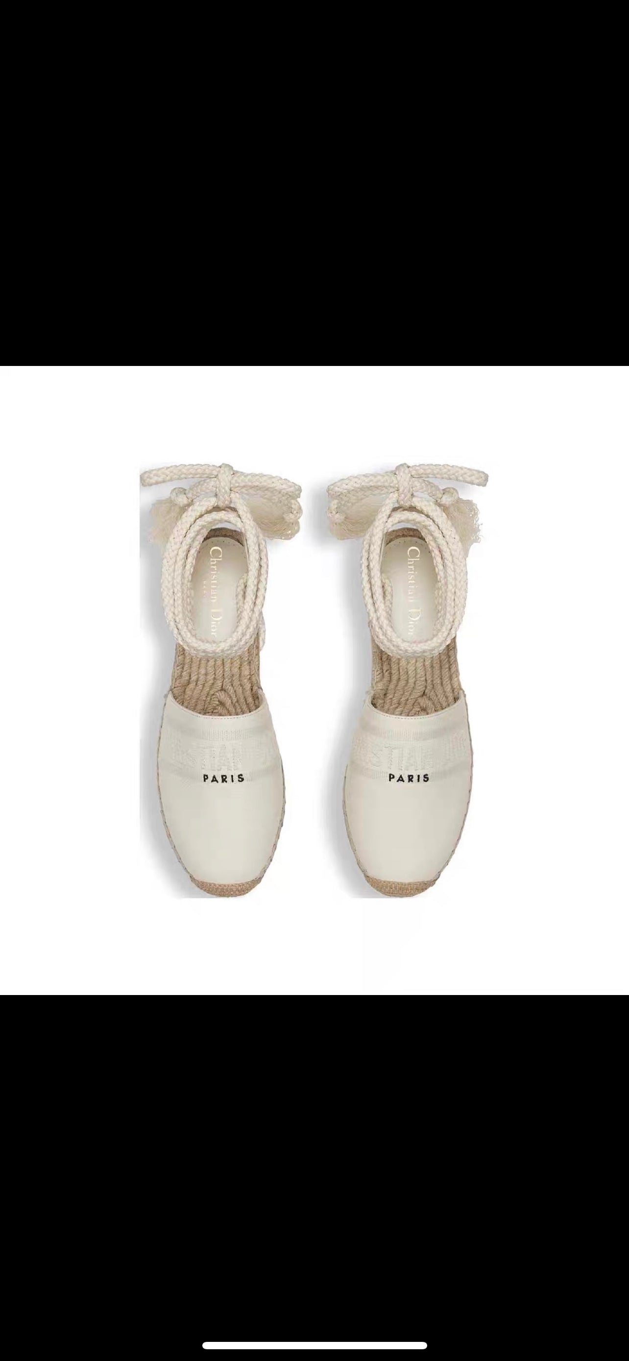 CD FW26 Espadrilles Ivory Sheepskin 692261