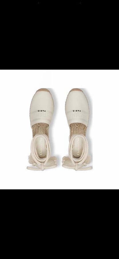 CD FW26 Espadrilles Ivory Sheepskin 692261