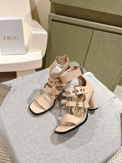 CD 26s High Heel Sandal 65 Beige Sheepskin 661538