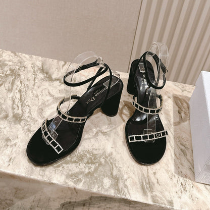CD Diorissime Heeled Sandal 85mm Black Lamskin 483072