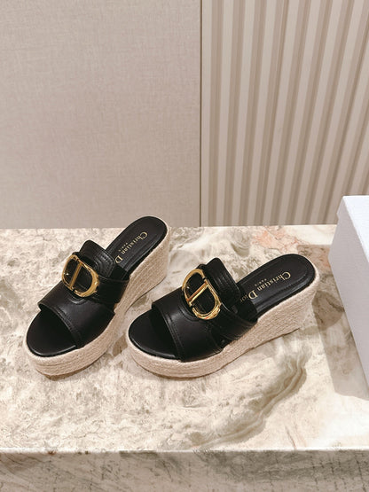 CD 30 Montaigne Wedge Slide 85mm  Lambskin 483076