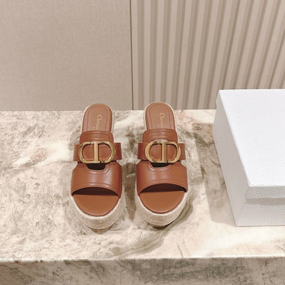 CD 30 Montaigne Wedge Slide 85mm  Lambskin 483076