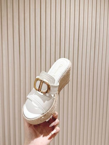 CD 30 Montaigne Wedge Slide 85mm  Lambskin 483076