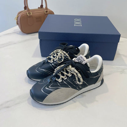 CD 26s D-Sketch Grey Dark Blue Suede Sheepskin 908095