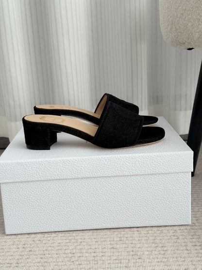 CD Médaillon Slide 4.5cm Black Denim 849735
