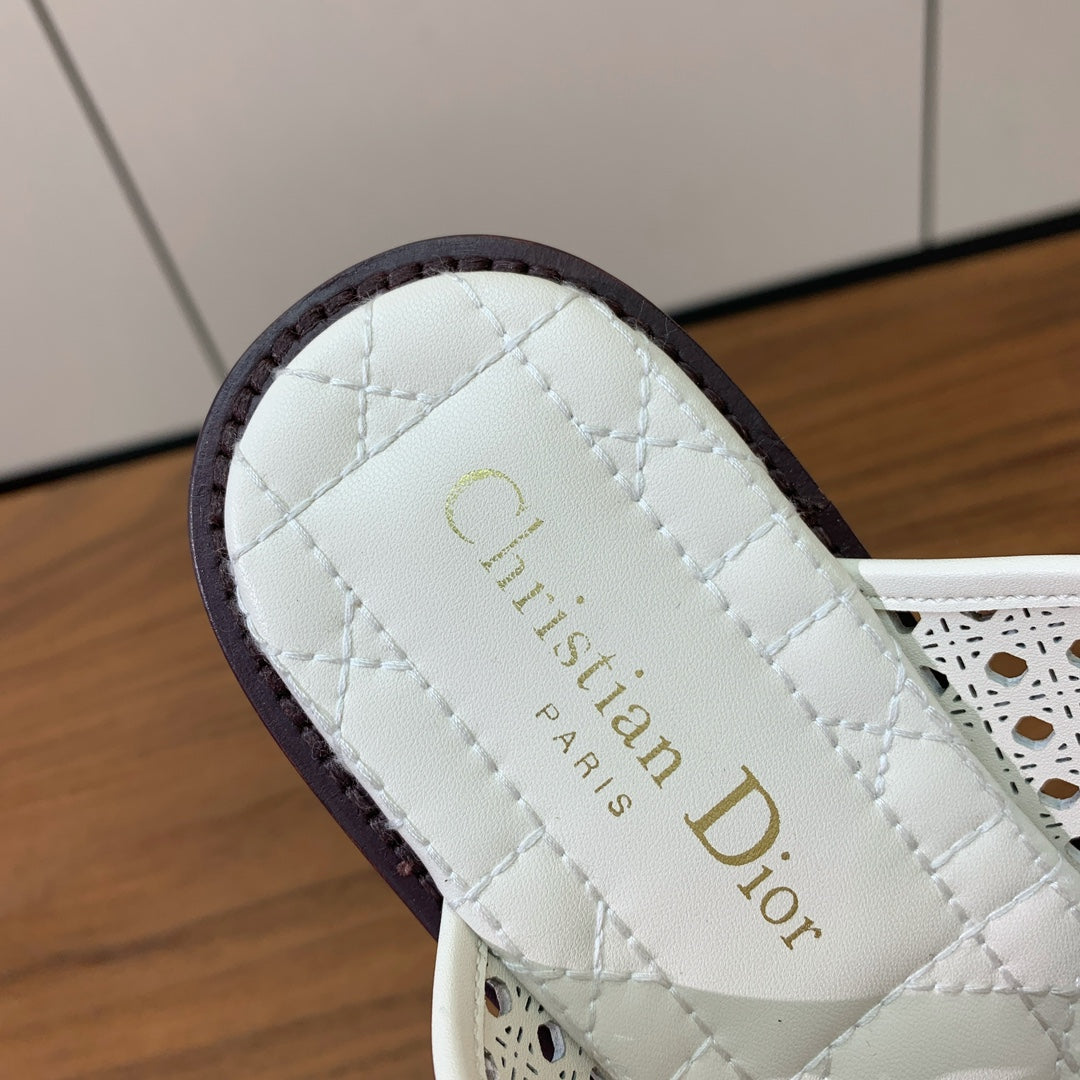 CD D-Avenue Slide White Cowhide 792658