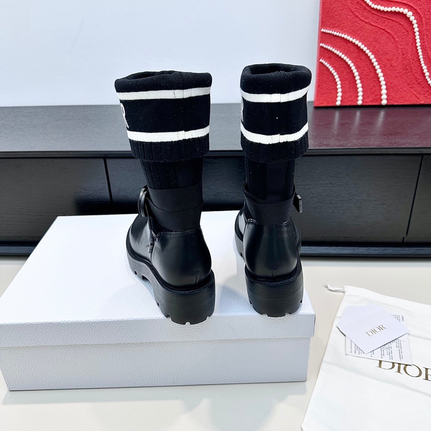CD 26s D-Major Ankle Boot In Black Calfskin And Wool